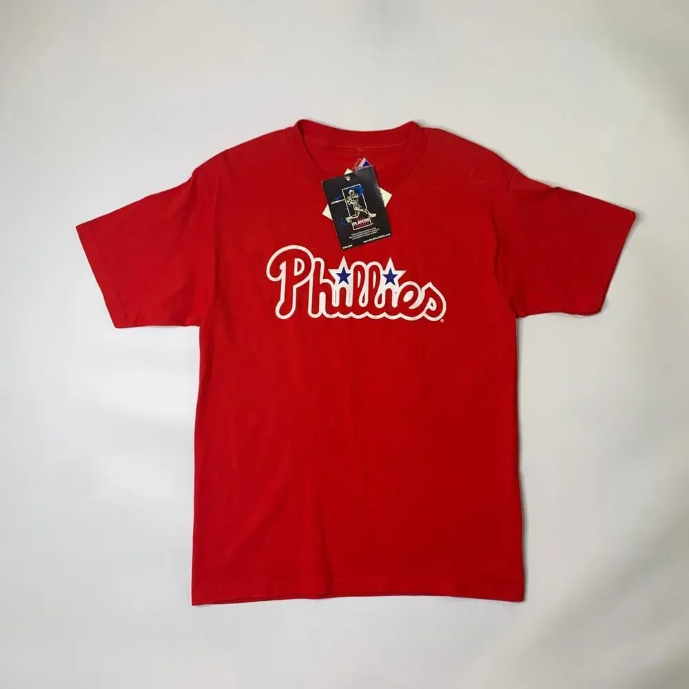 Philadelphia Phillies T Shirt Boys Youth L Large Raul Ibanez #29 MLB Majestic